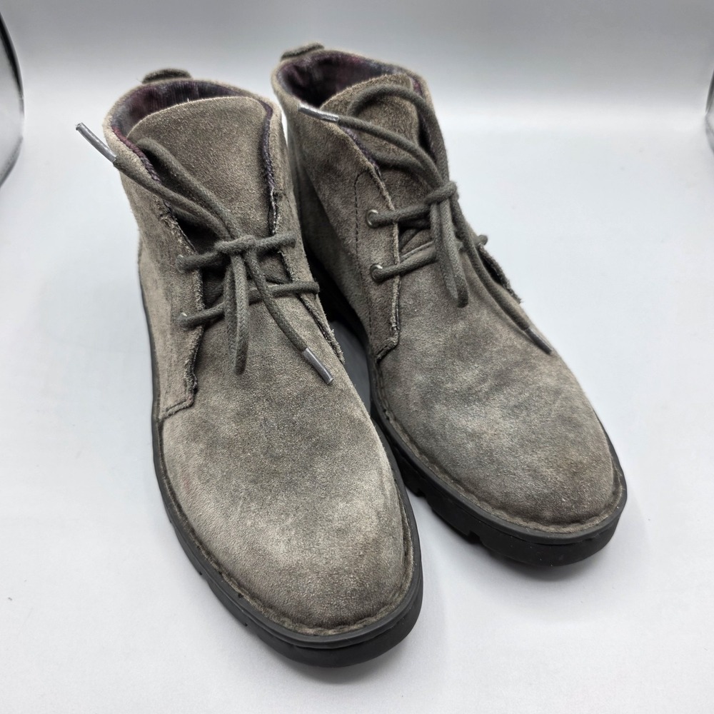 Born Chukka Boots‎ Womens 6 Gray Suede Ankle Booties Casual F69842